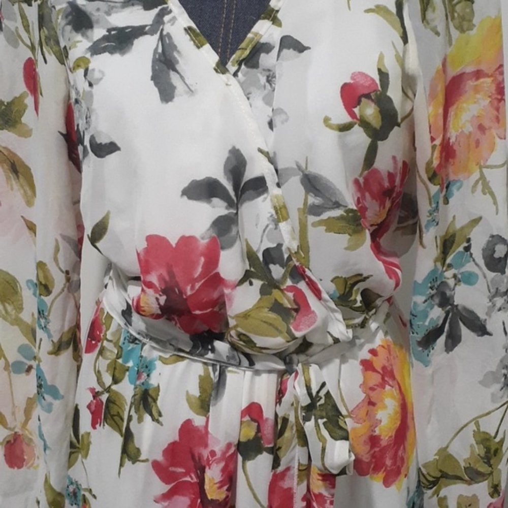 Expresso Floral Dress Sheer With Lining Maxi Flowers - Picture 6 of 10
